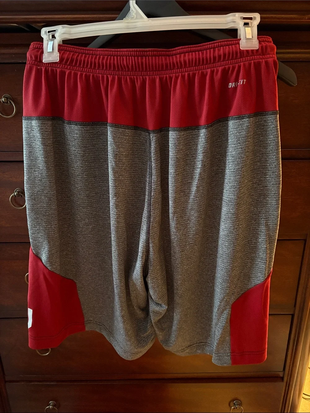 Nike Men’s Athletic Shorts Gray and Red OU Logo- University of Oklahoma